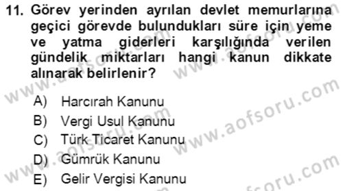 Dış Ticaret İşlemlerinin Muhasebeleştirilmesi Dersi 2017 - 2018 Yılı 3 Ders Sınavı 11. Soru