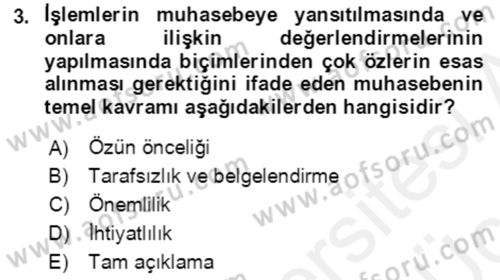 Dış Ticaret İşlemlerinin Muhasebeleştirilmesi Dersi 2017 - 2018 Yılı 3 Ders Sınavı 3. Soru