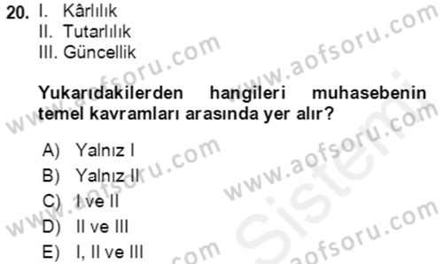 Dış Ticaret İşlemlerinin Muhasebeleştirilmesi Dersi 2018 - 2019 Yılı (Vize) Ara Sınav Soruları 20. Soru