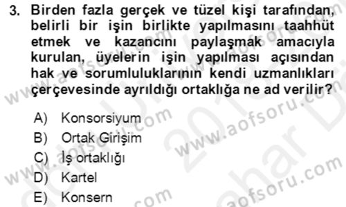 Dış Ticaret İşlemlerinin Muhasebeleştirilmesi Dersi 2018 - 2019 Yılı (Vize) Ara Sınav Soruları 3. Soru