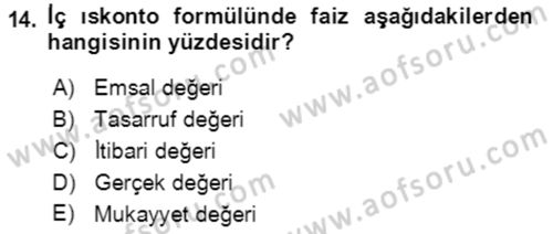 Dış Ticaret İşlemlerinin Muhasebeleştirilmesi Dersi 2018 - 2019 Yılı Yaz Okulu Sınav Soruları 14. Soru
