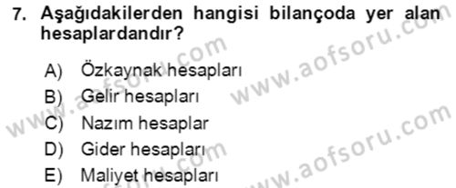 Dış Ticaret İşlemlerinin Muhasebeleştirilmesi Dersi 2018 - 2019 Yılı Yaz Okulu Sınav Soruları 7. Soru