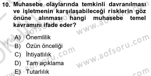 Dış Ticaret İşlemlerinin Muhasebeleştirilmesi Dersi 2021 - 2022 Yılı Yaz Okulu Sınav Soruları 10. Soru