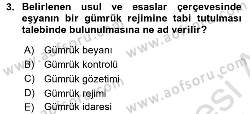 Dış Ticaret İşlemlerinin Muhasebeleştirilmesi Dersi 2021 - 2022 Yılı Yaz Okulu Sınav Soruları 3. Soru