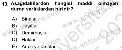 Dış Ticaret İşlemlerinin Muhasebeleştirilmesi Dersi 2023 - 2024 Yılı (Vize) Ara Sınav Soruları 13. Soru
