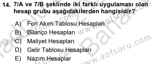 Dış Ticaret İşlemlerinin Muhasebeleştirilmesi Dersi 2023 - 2024 Yılı (Vize) Ara Sınav Soruları 14. Soru