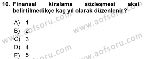 Dış Ticaret İşlemlerinin Muhasebeleştirilmesi Dersi 2023 - 2024 Yılı Yaz Okulu Sınav Soruları 16. Soru
