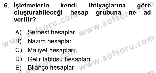 Dış Ticaret İşlemlerinin Muhasebeleştirilmesi Dersi 2023 - 2024 Yılı Yaz Okulu Sınav Soruları 6. Soru
