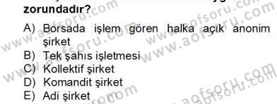 İnşaat ve Gayrimenkul Muhasebesi Dersi 2012 - 2013 Yılı (Final) Dönem Sonu Sınav Soruları 8. Soru