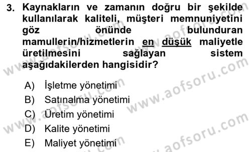İnşaat ve Gayrimenkul Muhasebesi Dersi 2023 - 2024 Yılı (Vize) Ara Sınav Soruları 3. Soru