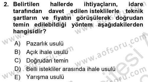 İnşaat ve Gayrimenkul Muhasebesi Dersi 2025 - 2026 Yılı (Final) Dönem Sonu Sınav Soruları 2. Soru