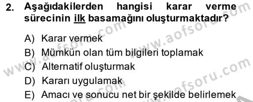 Muhasebede Bilgi Yönetimi Dersi 2013 - 2014 Yılı (Vize) Ara Sınavı 2. Soru