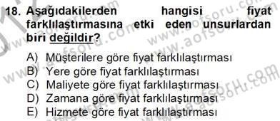 Konaklama İşletmelerinde Muhasebe Uygulamaları Dersi 2012 - 2013 Yılı (Final) Dönem Sonu Sınav Soruları 18. Soru
