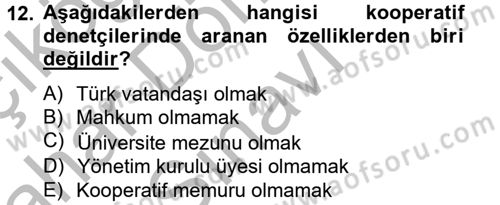 Şirketler Muhasebesi Dersi 2012 - 2013 Yılı (Final) Dönem Sonu Sınav Soruları 12. Soru