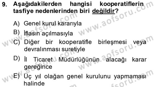 Şirketler Muhasebesi Dersi 2013 - 2014 Yılı (Final) Dönem Sonu Sınav Soruları 8. Soru