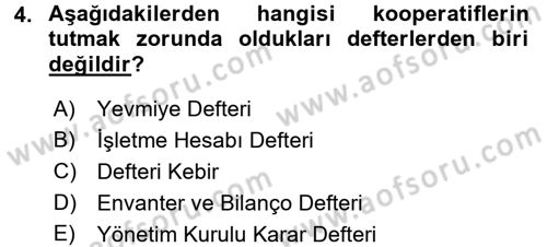Şirketler Muhasebesi Dersi 2016 - 2017 Yılı 3 Ders Sınav Soruları 4. Soru