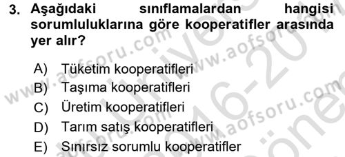 Şirketler Muhasebesi Dersi 2016 - 2017 Yılı (Final) Dönem Sonu Sınav Soruları 3. Soru