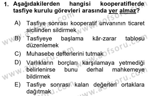 Şirketler Muhasebesi Dersi 2017 - 2018 Yılı 3 Ders Sınav Soruları 1. Soru