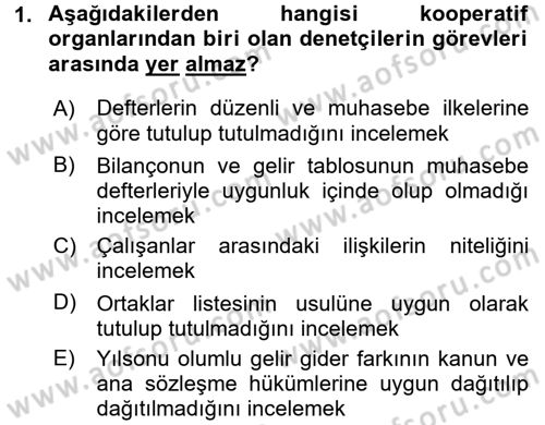 Şirketler Muhasebesi Dersi 2017 - 2018 Yılı (Final) Dönem Sonu Sınav Soruları 1. Soru