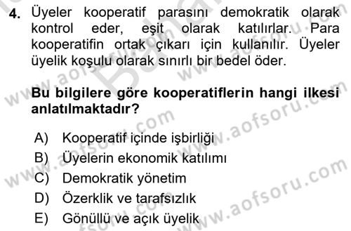 Şirketler Muhasebesi Dersi 2021 - 2022 Yılı (Final) Dönem Sonu Sınav Soruları 4. Soru