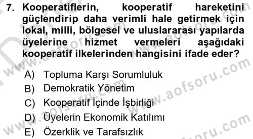 Şirketler Muhasebesi Dersi 2023 - 2024 Yılı (Final) Dönem Sonu Sınav Soruları 7. Soru