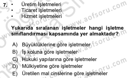Şirketler Muhasebesi Dersi 2024 - 2025 Yılı (Vize) Ara Sınav Soruları 7. Soru