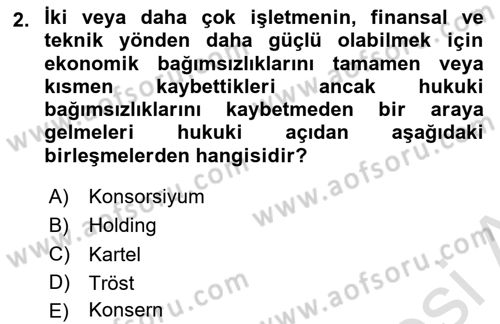 Şirketler Muhasebesi Dersi 2024 - 2025 Yılı (Final) Dönem Sonu Sınav Soruları 2. Soru