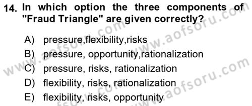 Accounting 1 Dersi 2018 - 2019 Yılı Yaz Okulu Sınav Soruları 14. Soru
