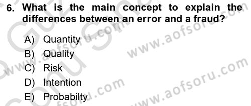 Accounting 1 Dersi 2022 - 2023 Yılı (Final) Dönem Sonu Sınav Soruları 6. Soru