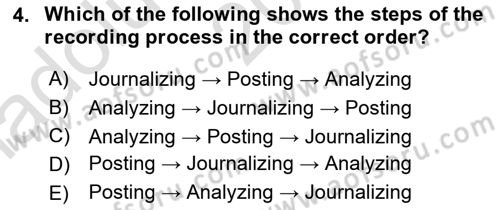 Accounting 1 Dersi 2023 - 2024 Yılı (Vize) Ara Sınav Soruları 4. Soru
