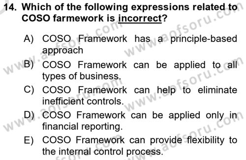 Accounting 1 Dersi 2023 - 2024 Yılı Yaz Okulu Sınav Soruları 14. Soru