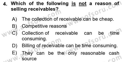 Accounting 1 Dersi 2024 - 2025 Yılı (Final) Dönem Sonu Sınav Soruları 4. Soru