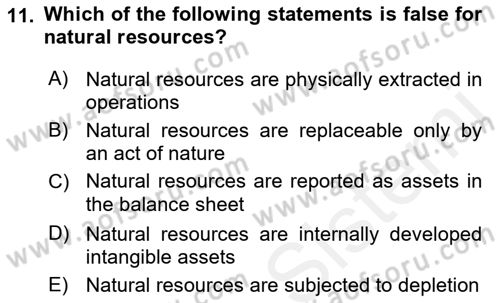 Accounting 2 Dersi 2018 - 2019 Yılı (Vize) Ara Sınav Soruları 11. Soru