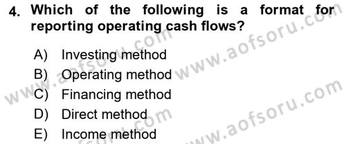 Accounting 2 Dersi 2018 - 2019 Yılı (Final) Dönem Sonu Sınav Soruları 4. Soru