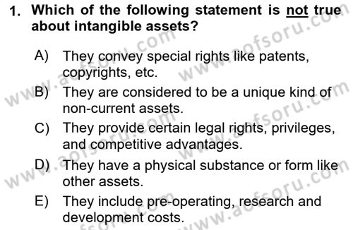 Accounting 2 Dersi 2021 - 2022 Yılı (Vize) Ara Sınav Soruları 1. Soru