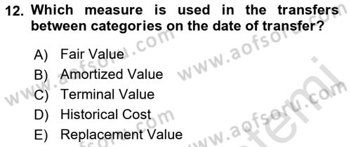 Accounting 2 Dersi 2021 - 2022 Yılı (Vize) Ara Sınav Soruları 12. Soru
