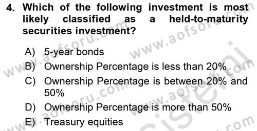 Accounting 2 Dersi 2021 - 2022 Yılı (Final) Dönem Sonu Sınav Soruları 4. Soru