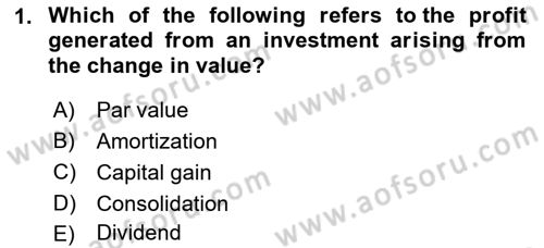 Accounting 2 Dersi 2021 - 2022 Yılı Yaz Okulu Sınav Soruları 1. Soru