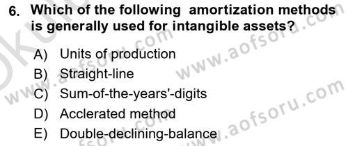 Accounting 2 Dersi 2022 - 2023 Yılı Yaz Okulu Sınav Soruları 6. Soru