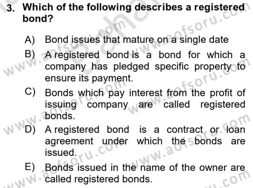 Accounting 2 Dersi 2023 - 2024 Yılı (Final) Dönem Sonu Sınav Soruları 3. Soru