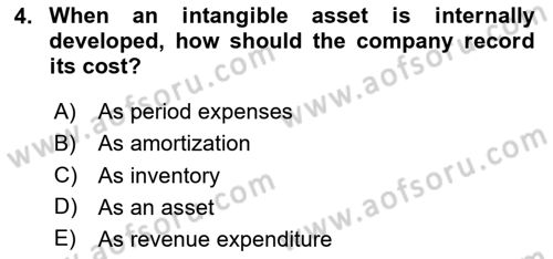 Accounting 2 Dersi 2024 - 2025 Yılı (Vize) Ara Sınav Soruları 4. Soru