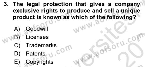 Accounting 2 Dersi 2024 - 2025 Yılı (Final) Dönem Sonu Sınav Soruları 3. Soru