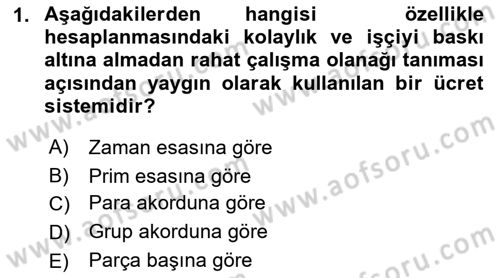 Maliyet Muhasebesi Dersi 2019 - 2020 Yılı (Final) Dönem Sonu Sınav Soruları 1. Soru