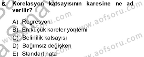 Maliyet Yönetimi Dersi 2014 - 2015 Yılı (Vize) Ara Sınavı 6. Soru