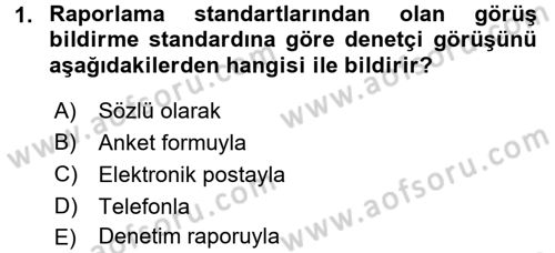 Muhasebe Denetimi ve Mali Analiz Dersi 2016 - 2017 Yılı (Vize) Ara Sınav Soruları 1. Soru