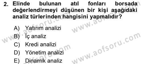 Muhasebe Denetimi ve Mali Analiz Dersi 2016 - 2017 Yılı (Final) Dönem Sonu Sınav Soruları 2. Soru