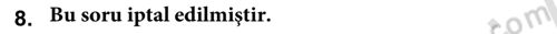 Maliyet Ve Yönetim Muhasebesi Dersi 2022 - 2023 Yılı (Vize) Ara Sınav Soruları 8. Soru