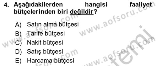 Havacılık İşletmelerinde Muhasebe Uygulamaları Dersi 2018 - 2019 Yılı Yaz Okulu Sınav Soruları 4. Soru