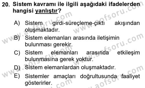 Havacılık İşletmelerinde Muhasebe Uygulamaları Dersi 2020 - 2021 Yılı Yaz Okulu Sınav Soruları 20. Soru