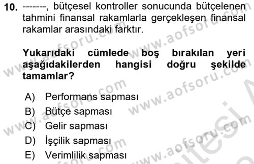 Havacılık İşletmelerinde Muhasebe Uygulamaları Dersi 2023 - 2024 Yılı (Final) Dönem Sonu Sınav Soruları 10. Soru